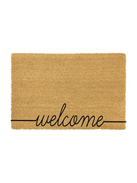 Paillasson Welcome, Fibre de coco, Brun, larg. 40 x long. 60 cm