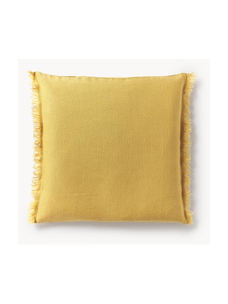 Housse de coussin 40x40 pur lin avec franges Luana, 100 % pur lin

Le lin est naturellement doté d'un toucher plutôt rugueux et d'un aspect froissé
Sa résistance élevée au accrocs lui confère robustesse et longévité, Jaune soleil, larg. 50 x long. 50 cm