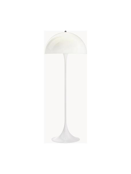 Lampada da terra piccola Panthella, Paralume: vetro acrilico, Struttura: acciaio laccato, Bianco, Alt. 129 cm