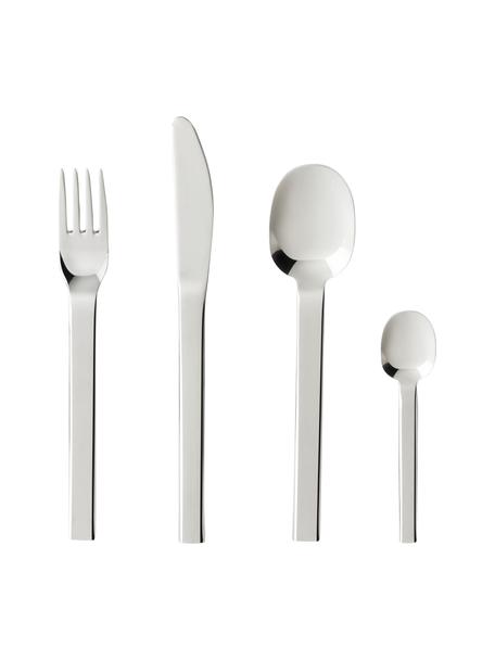 Set 16 posate in acciaio inossidabile lucidato a specchio Kimana, 4 persone, Coltello: acciaio inossidabile 18/0, Argentato, Set in varie misure