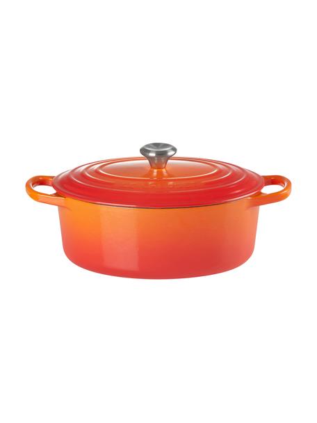 Casserole ovale en fonte Signature Collection, Fer, émaillé, Orange, rouge, larg. 35 x haut. 15 cm