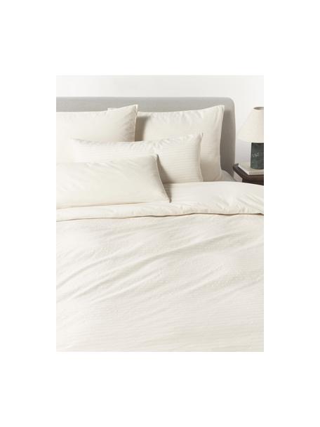 Funda nórdica River, Parte superior: 85% algodón, 10% poliéste, Parte trasera: 100% algodón El etiquetad, Blanco Off White, An 155 x L 220 cm