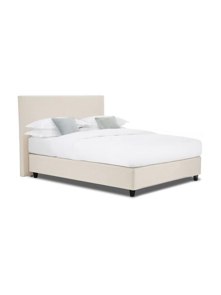 Boxspring postel premium Eliza, Béžová, Š 140 cm, D 200 cm, stupeň tvrdosti 3