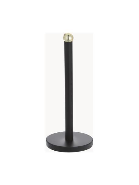 Porte essuie tout Master Class, Acier inoxydable, enduit, Noir, couleur laitonnée, Ø 15 x haut. 36 cm