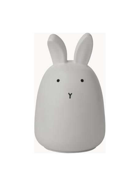 Décoration lumineuse LED Winston Rabbit, 100 % silicone, Gris clair, Ø 11 x haut. 14 cm