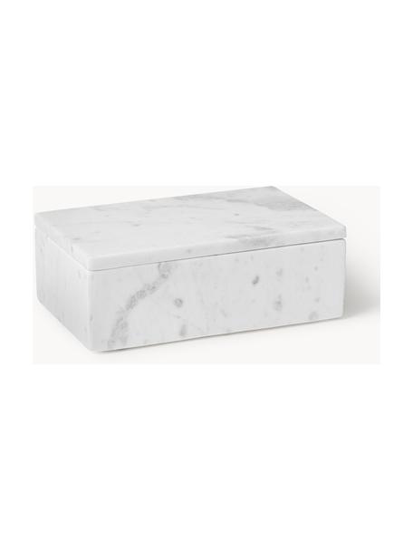Portagioie in marmo Venice, Marmo, Bianco marmorizzato, Larg. 20 x Alt. 7 cm
