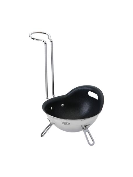 Roestvrijstalen eierstroper Classic met antiaanbaklaag, Edelstaal 18/10, Zilverkleurig, zwart, Ø 13 x H 15 cm