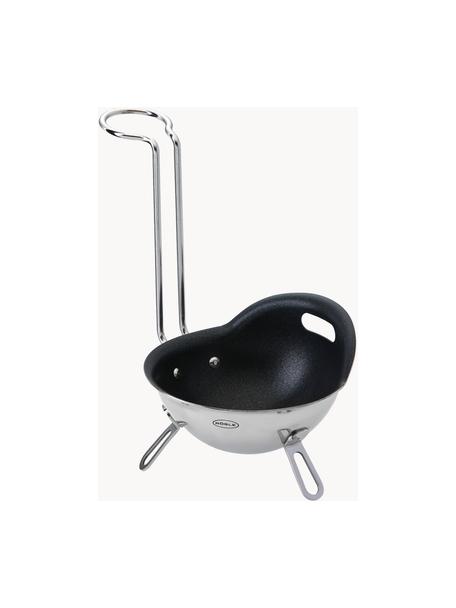 Roestvrijstalen eierstroper Classic met antiaanbaklaag, Edelstaal 18/10, Zilverkleurig, zwart, Ø 13 x H 15 cm