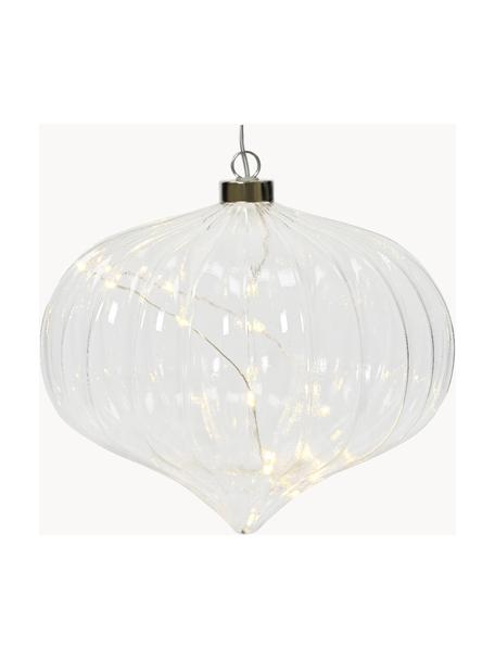 Adorno navideño con luces LED Cristal, Vidrio, Transparente, Ø 20 x Al 17 cm