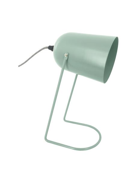 Lámpara de mesa Enchant, estilo retro, Pantalla: metal recubierto, Cable: cubierto en tela, Verde, Ø 18 x Al 30 cm