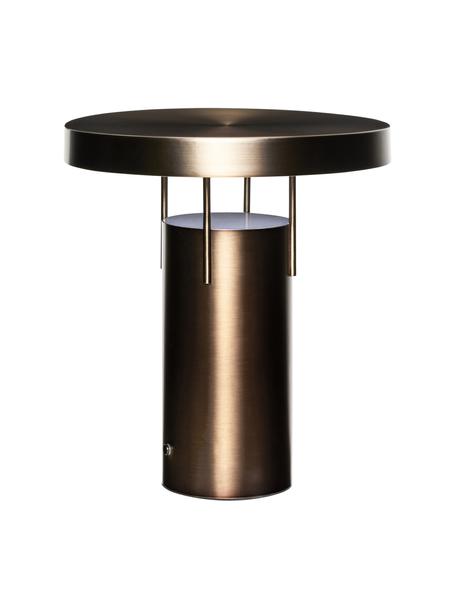 Lámpara de mesa para exterior LED regulable táctil Bring Me, Acero recubierto, Latón, Ø 25 x Al 28 cm
