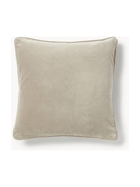 Housse de coussin en velours Dana, 100 % coton

Le matériau est certifié STANDARD 100 OEKO-TEX®, 21.HCN.84376, Hohenstein, Beige clair, larg. 50 x long. 50 cm