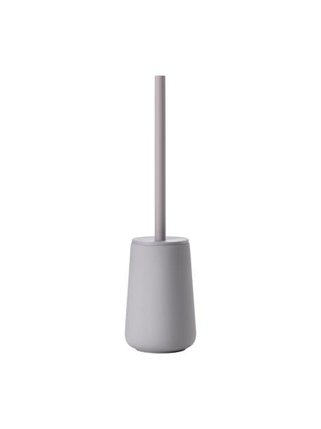 Toaletná kefa s porcelánovým držiakom Nova One, Svetlosivá, Ø 10 x V 37 cm