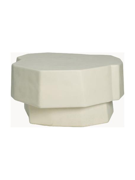 Mesa de centro de hormigón en forma orgánica Staffa, Hormigón reforzado con vidrio, Blanco Off White mate, An 84 x F 76 cm