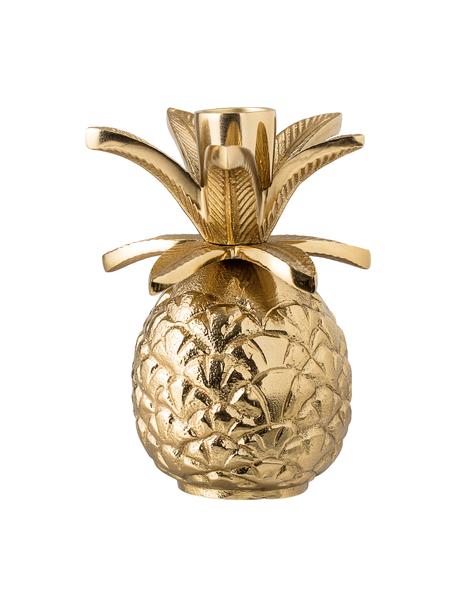 Świecznik Pineapple, Lakierowane aluminium, Odcienie złotego, Ø 10 x W 14 cm