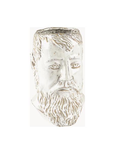 Vaso di design Calvi, Gres, Bianco sporco, Ø 14 x Alt. 23 cm