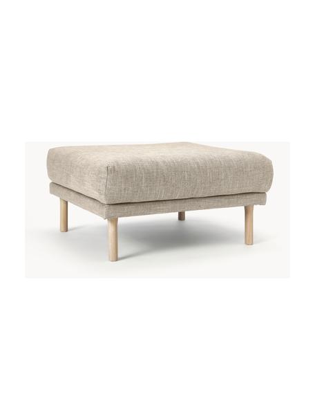 Reposapiés puf Adrian, Tapizado: 47% viscosa, 23% algodón,, Estructura: madera contrachapada, Patas: madera de roble barnizada, Tejido beige, An 90 x F 90 cm