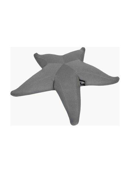 Kleine outdoor zitzak Starfish, handgemaakt, Bekleding: 70% PAN + 30% PES, waterd, Donkergrijs, B 83 x L 83 cm