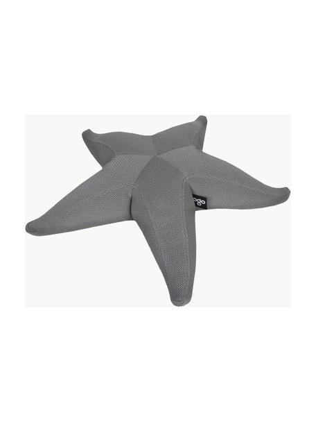 Puf artesanal pequeño para exterior Starfish, Tapizado: 70% PAN + 30% PES, imperm, Gris oscuro, An 83 x L 83 cm