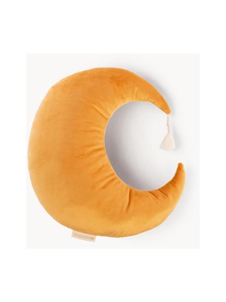 Cojín peluche de terciopelo Pierrot, Tapizado: terciopelo (100% poliéste, Naranja, An 32 x L 36 cm