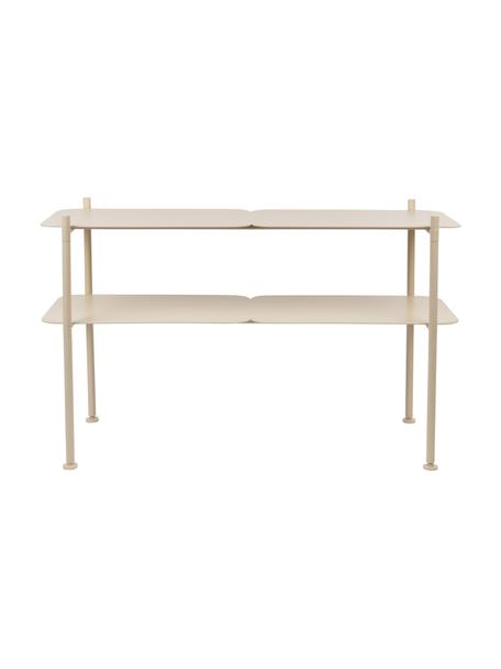 Metalen sidetable River, Gecoat metaal, Beige, B 100 x H 62 cm