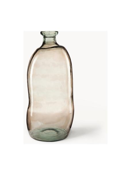 Váza ve tvaru lahve Dina, Recyklované sklo, s certifikátem GRS, Světle hnědá, Ø 34 cm, V 73 cm