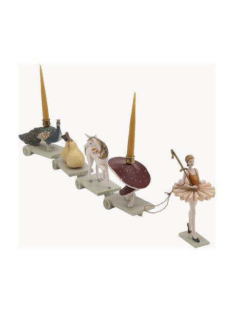 Tren decorativo de cumpleaños artesanal Ballerina, Plástico, Multicolor, L 69 cm