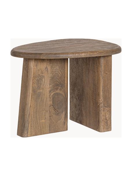 Table basse ovale en bois de manguier Zacatecas, Bois de manguier, enduit, Manguier, larg. 60 x prof. 45 cm