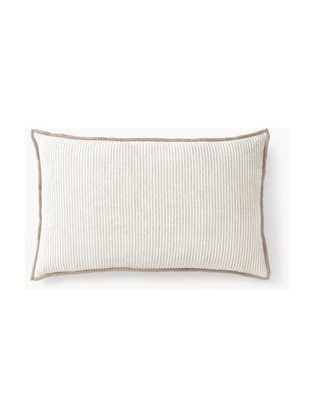 Housse de coussin en lin Blaine, 98 % lin, 2 % polyamide

Le lin est naturellement doté d'un toucher plutôt rugueux et d'un aspect froissé. Sa robustesse le rend résistant à l'abrasion et à l'usure

Le matériau est certifié STANDARD 100 OEKO-TEX®, 6457CIT, CITEVE, Tons beiges, larg. 30 x long. 50 cm