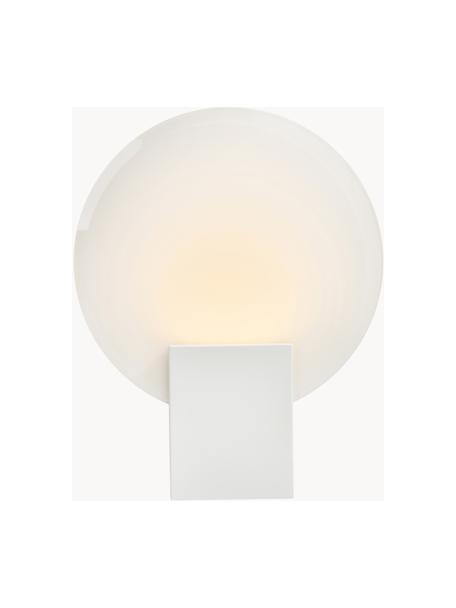 Dimmbare LED-Wandleuchte Hester, Lampenschirm: Glas, Off White, Weiß, B 20 x H 26 cm