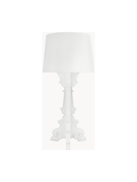 Große Design LED-Tischlampe Bourgie, dimmbar, Polycarbonat, recycelt, Weiß, Ø 37 x H 68-78 cm