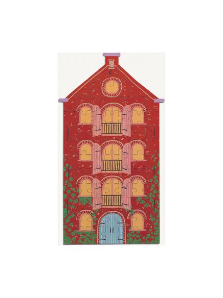 Ręcznie wykonane puzzle Warehouse, Papier, Czerwony, żółty, turkusowy, S 15 x G 27 cm