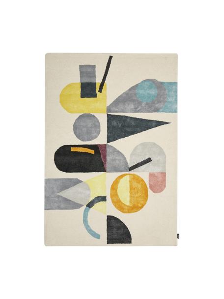 Ručně všívaný vlněný koberec s abstraktním vzorem Ladla, Vlna, viskóza, Více barev, Š 140 cm, D 200 cm (velikost S)