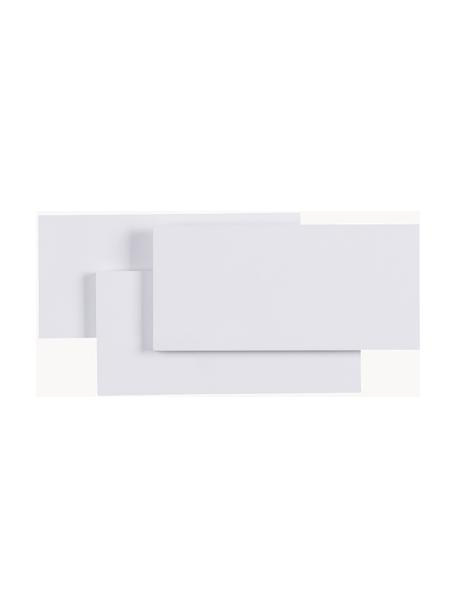 Applique a LED rettangolare Trame, Paralume: metallo rivestito, Bianco latteo, Larg. 26 x Alt. 12 cm