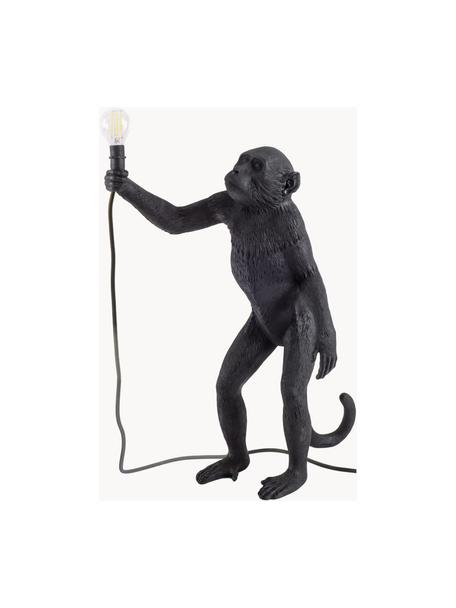 Design Außentischlampe Monkey mit Stecker, Leuchte: Kunstharz, Schwarz, B 46 x H 54 cm