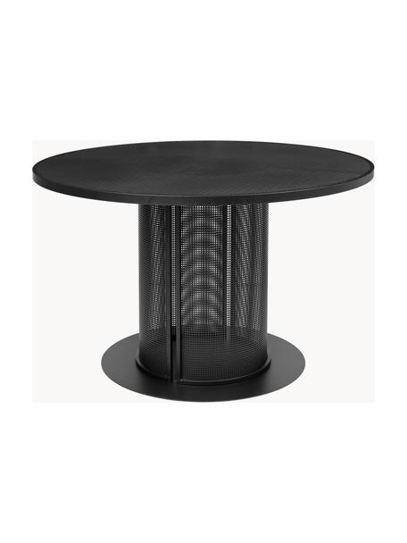 Table de jardin ronde Bauhaus, Acier, revêtement par poudre, Noir, Ø 120 x haut. 73 cm