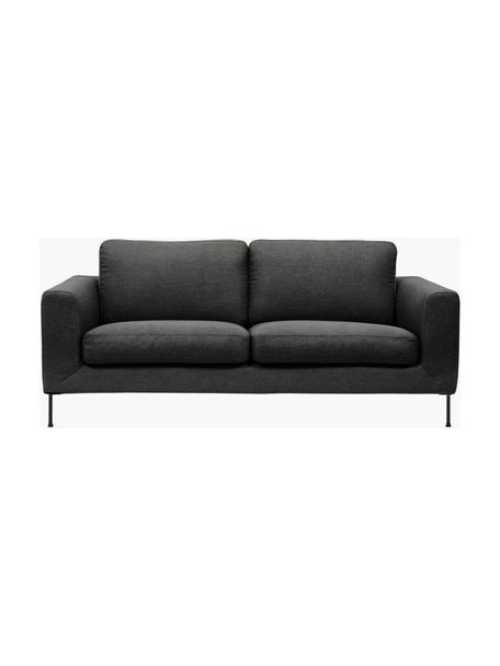 Divano 2 posti Cucita, Rivestimento: tessuto (poliestere) Con , Struttura: legno di pino massiccio, Piedini: metallo laccato, Tessuto antracite, Larg. 187 x Prof. 94 cm