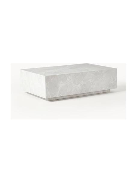 Tavolino da salotto effetto travertino Lesley, Pannello di fibra a media densità (MDF) rivestito con foglio di melamina, Effetto travertino beige, opaco, Larg. 120 x Alt. 35 cm