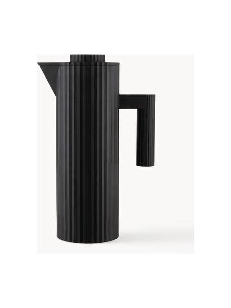 Pichet isotherme Plissé, 1 L, Résine thermoplastique, verre, Noir, 1 L