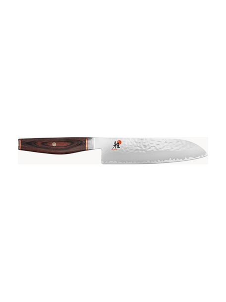 Couteau Santoku Miyabi, Argenté, bois foncé, long. 32 cm