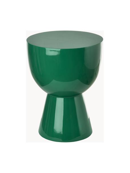 Taburete / mesa auxiliar Tam Tam, Plástico pintado, Verde oscuro, Ø 36 x Al 47 cm
