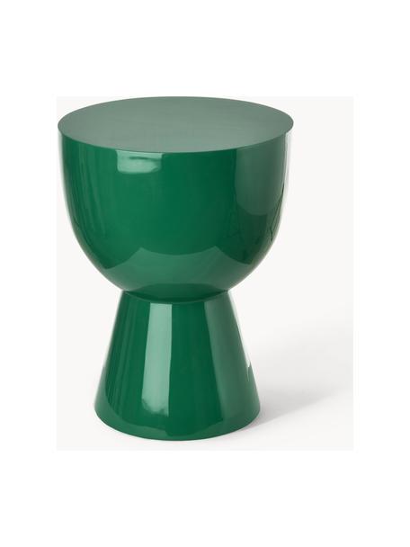 Taburete / mesa auxiliar Tam Tam, Plástico pintado, Verde oscuro, Ø 36 x Al 46 cm