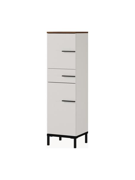 Bad-Midischrank Elisa, B 34 cm, Oberfläche: Spanplatte mit Melaminhar, Korpus: Spanplatte, melaminbeschi, Beige, Dunkles Holz, B 34 x H 123 cm
