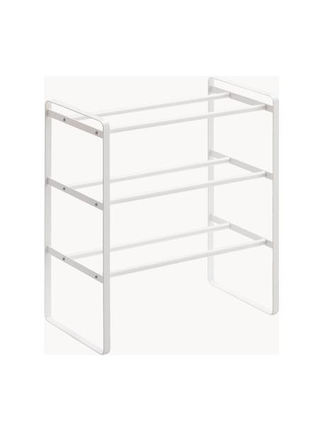 Regál na topánky Frame, Oceľ s práškovým náterom, Biela, Š 41-70 x V 46 cm