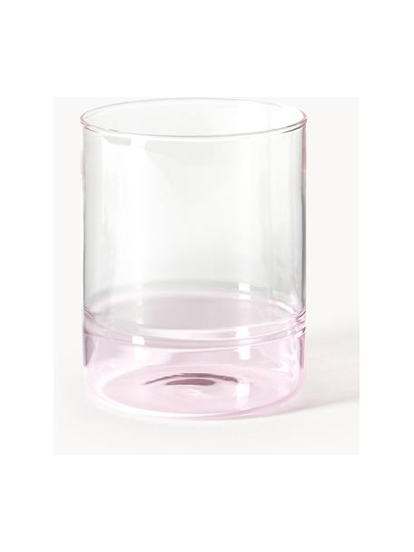 Mundgeblasene Wassergläser Kiosk, 6 Stück, Glas, Hellrosa, Ø 8 x H 10 cm, 380 ml
