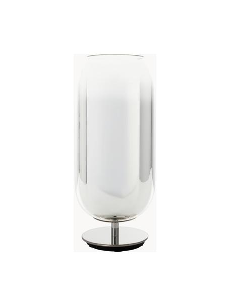 Lampa stołowa ze szkła dmuchanego Gople, różne rozmiary, Stelaż: aluminium powlekane, Odcienie srebrnego, Ø 15 x W 34 cm