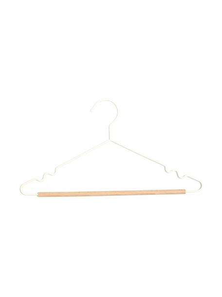 Kleiderbügel Kids Top, 10 Stück, Holz, Stahl, pulverbeschichtet, Weiss, B 31 x H 18 cm