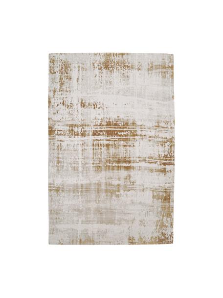 Dywan tkany na płasko z bawełny Louisa, Odcienie srebrnego, złotobrązowy, S 80 x D 150 cm (Rozmiar XS)
