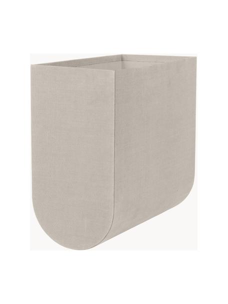 Caja artesanal Curved, 20 cm, Funda: 100% algodón, Estructura: cartón, Beige claro, An 20 x Al 39 cm