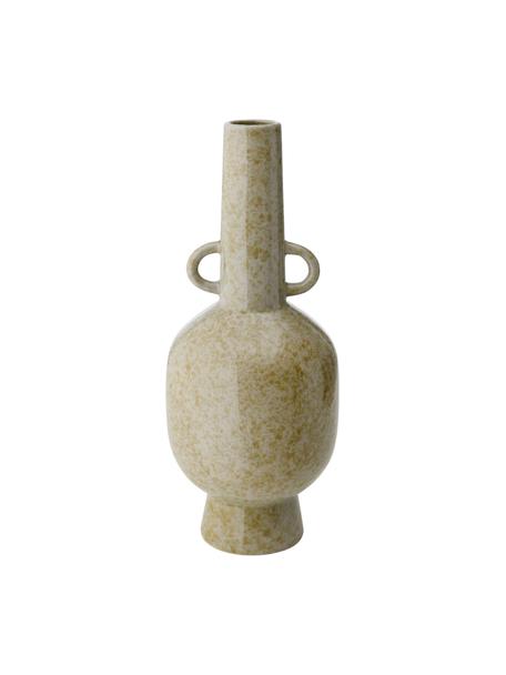 Grand vase en grès Linn, Grès cérame, Beige, Ø 17 x haut. 41 cm